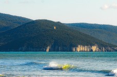 La spiaggia di Cala di Forno vista da Marina di Alberese